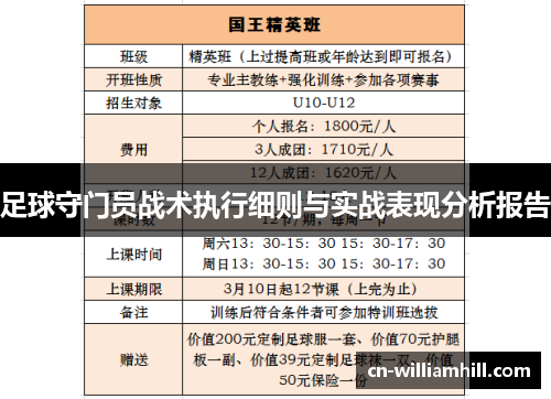 足球守门员战术执行细则与实战表现分析报告